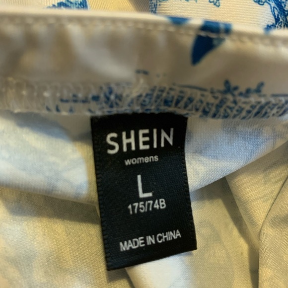 SHEIN Blue Print Two Piece Set - Picture 4 of 6